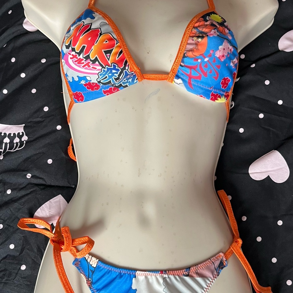 Kids Naruto Swimwear Set - Blue and Orange